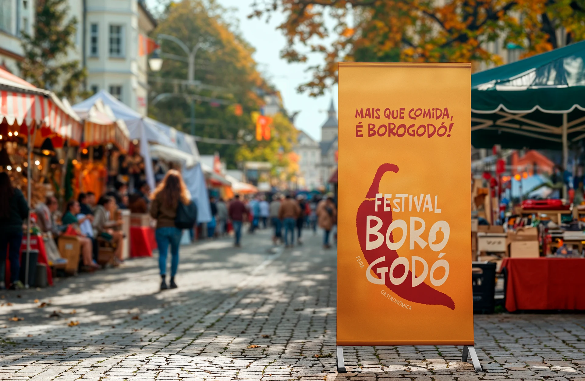 Aplicação da identidade Festival Borogodó em embalagem