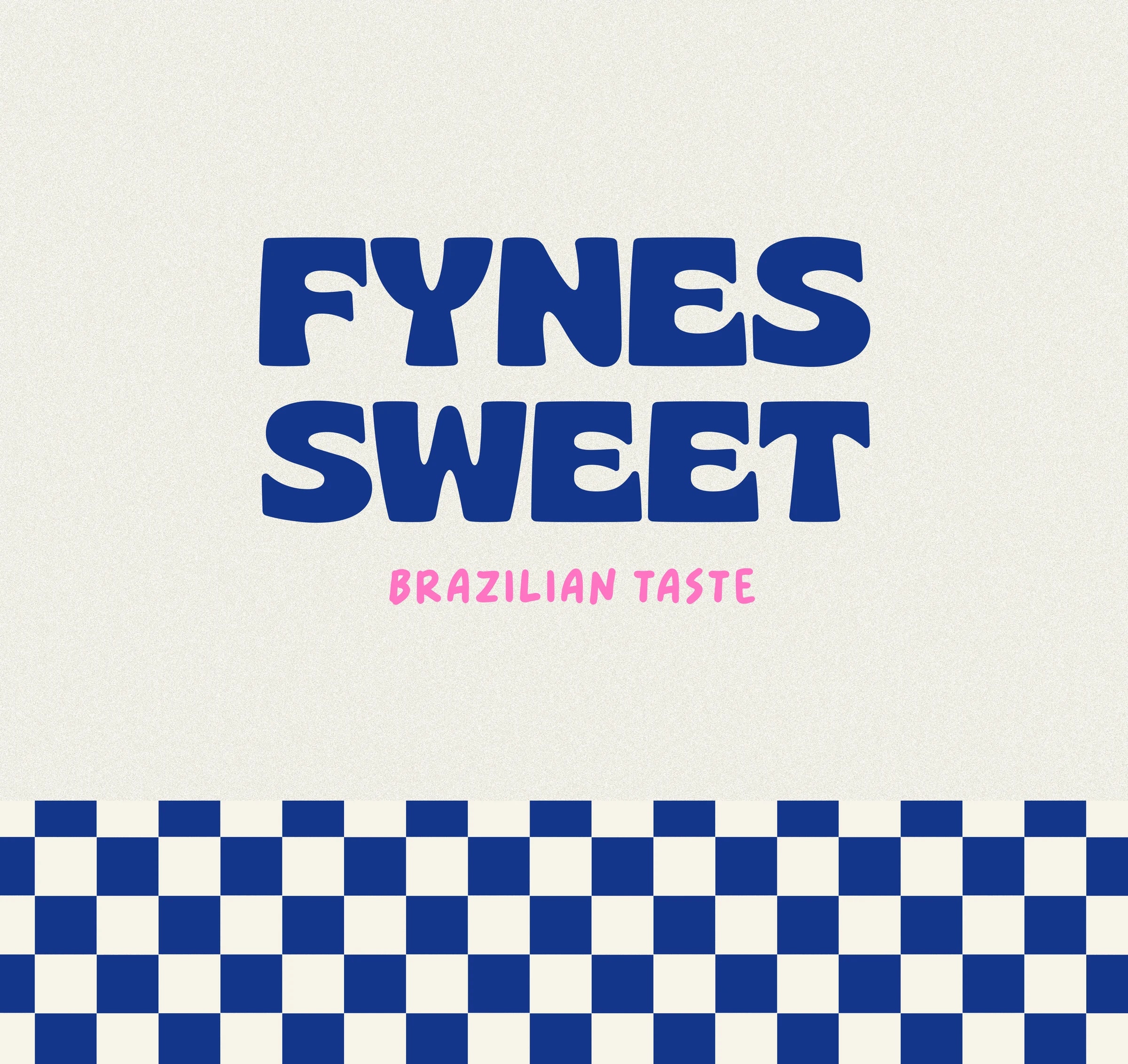 Logotipo Fynes Sweet com a assinatura Brazilian Taste
