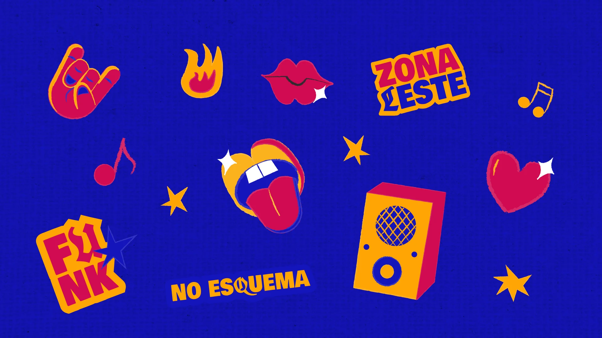 Pôsteres da festa Salve Salve LZ em ambiente urbano