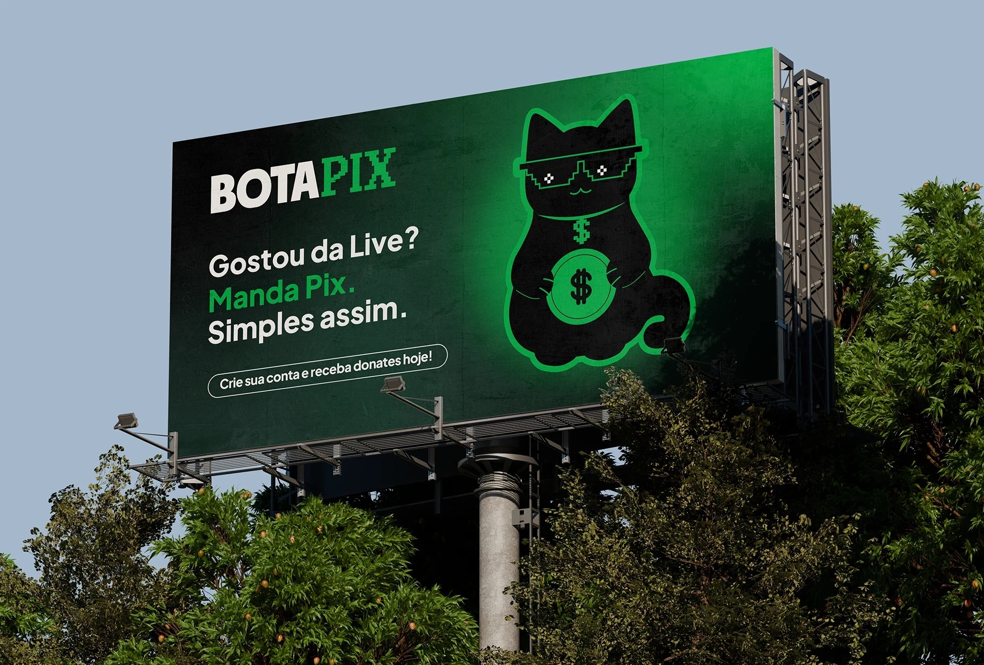 Outdoor da BotaPix em uma área urbana