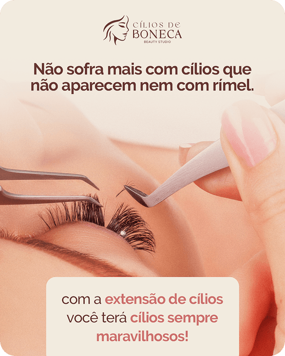 Post sobre extensão de cílios