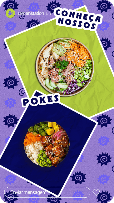 Story sobre os Pokes do restaurante